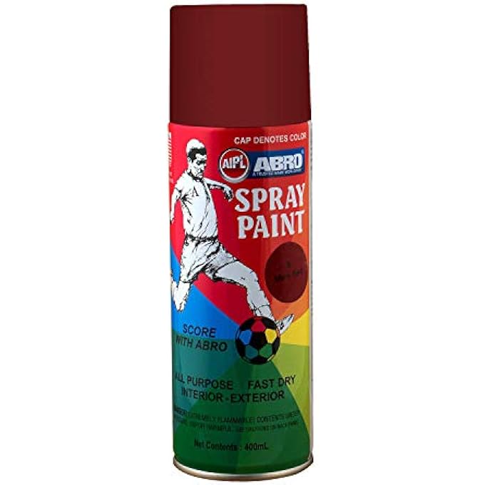 Abro SP-8 MULTIPURPOSE COLOUR SPRAY PAINT CAN FOR CARS AND BIKES (400ML, MARS RED, 1 PC) - Image 1